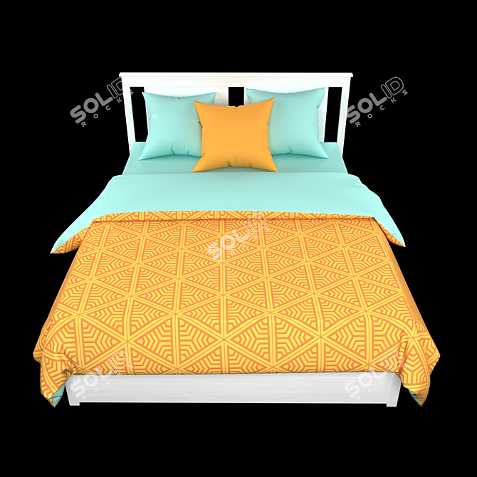  Modern Ikea SONGESAND Bed Frame 3D model image 2
