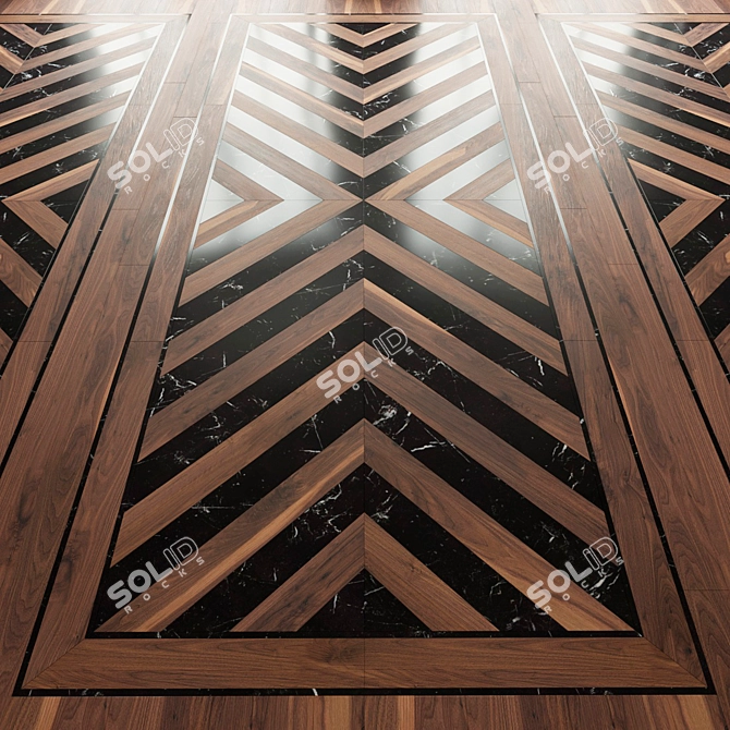 Ebony & Co Chevron Parquet 3D model image 1