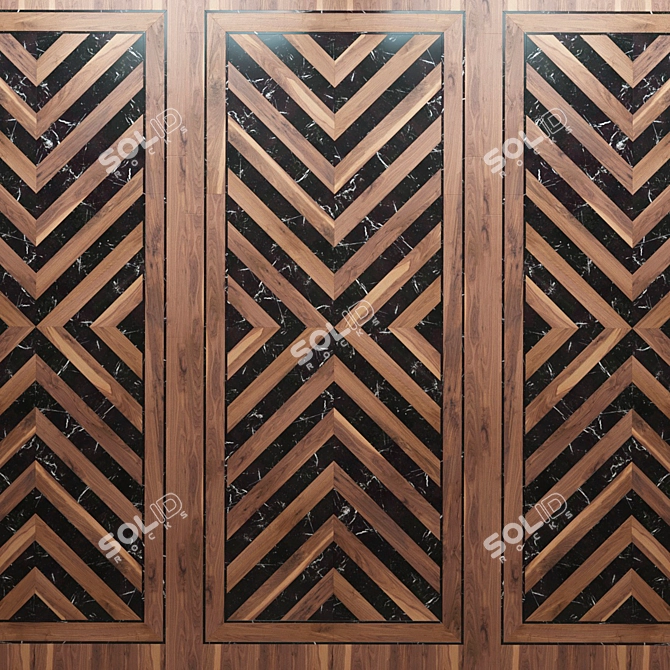 Ebony & Co Chevron Parquet 3D model image 2