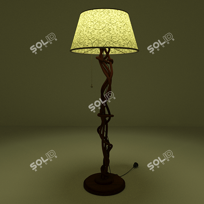 Vintage-inspired Floor Lamp 3D model image 2