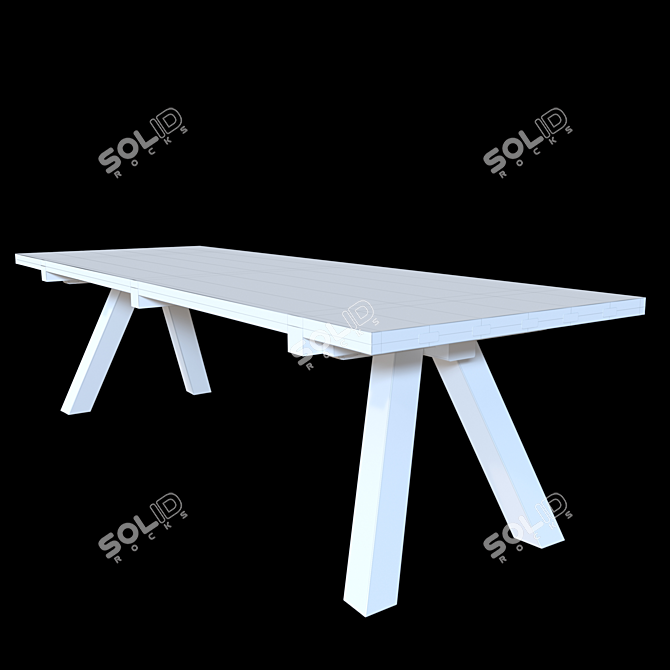 Van Rossum Lens Table | Stylish 280x100cm Corner Table 3D model image 3