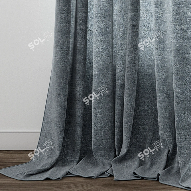Elegant Drapery Curtain 3D model image 2