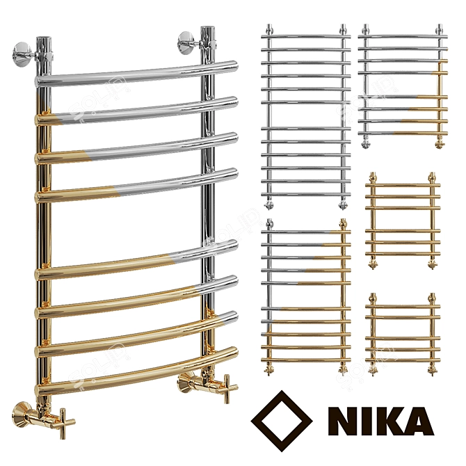 Stylish Towel Warmers: Nika Range 3D model image 1