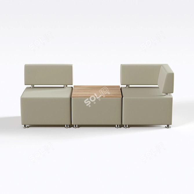 Malta 2-Seater Sofa: Stylish and Compact 3D model image 2