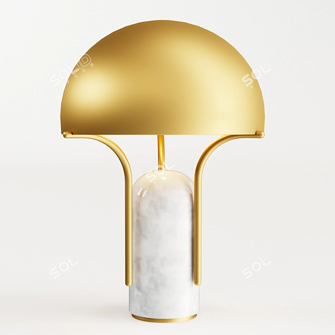 Sleek Affinity Dome Table Lamp 3D model image 2
