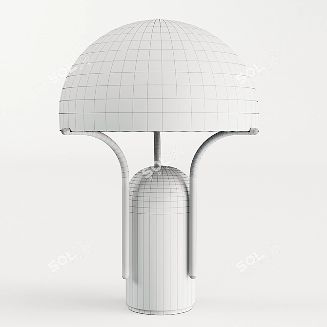 Sleek Affinity Dome Table Lamp 3D model image 3
