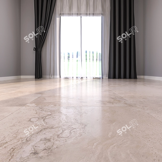 Luxury Marble Floor Tiles 3D model image 2