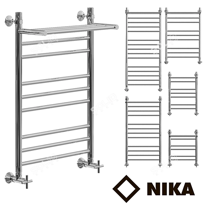 Nick LP_ (g2) _VP Heated Towel Rail - Stylish and Customizable 3D model image 1