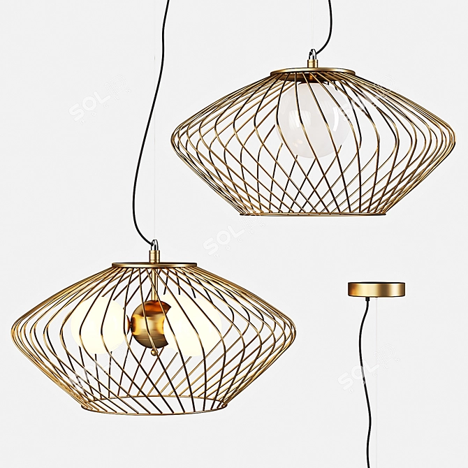 Italux Zeno: Stylish Pendant Lamp 3D model image 1