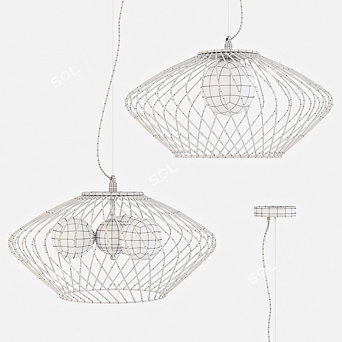 Italux Zeno: Stylish Pendant Lamp 3D model image 3