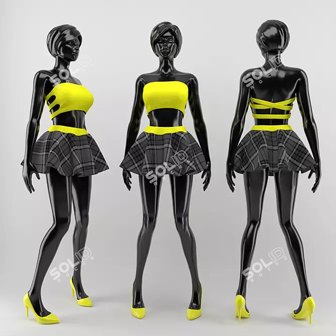 Marvelous Designer Female Mannequin 3D model image 1