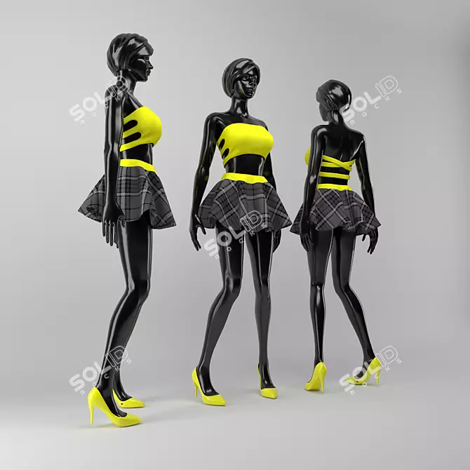 Marvelous Designer Female Mannequin 3D model image 2