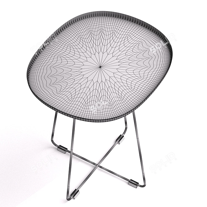 Compact Round Table - Halmar Tina 3D model image 3