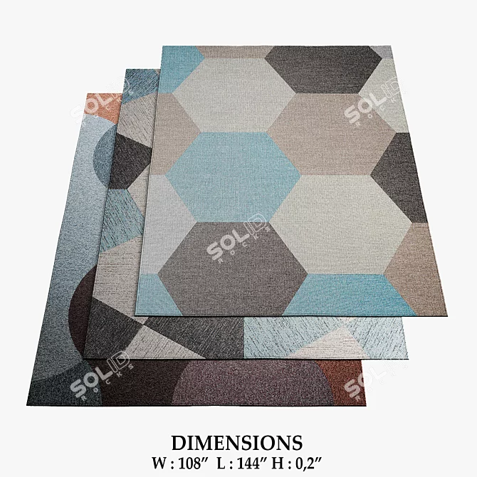 Ege Figura Rugs Collection 3D model image 1