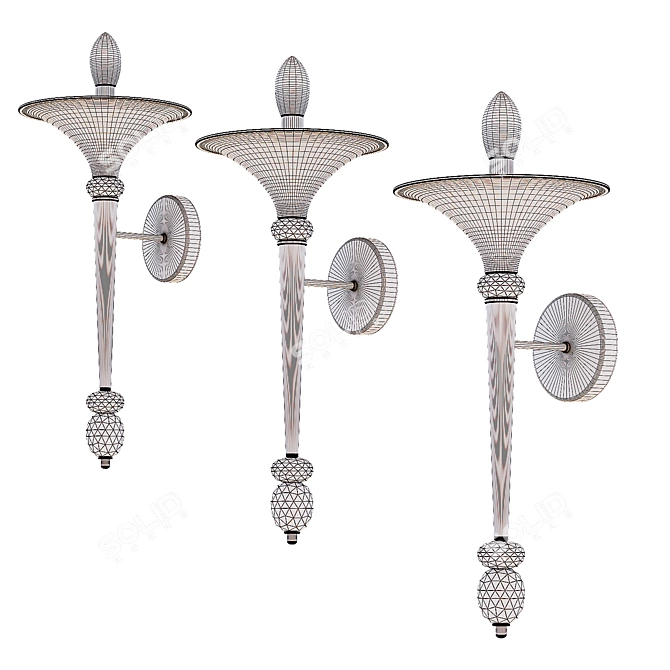 Crystal Lux Miracle AP1: Elegant Classic Chrome Wall Sconce 3D model image 2
