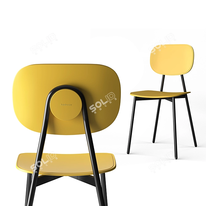 Elegant TATA Chair: 43cm Width, 86cm Height 3D model image 1