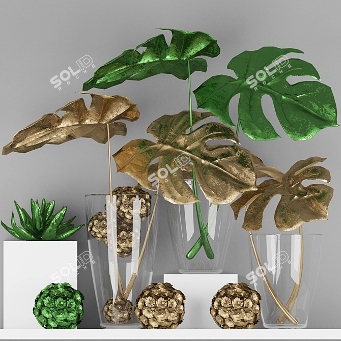 Indoor Greenery Collection 3D model image 1