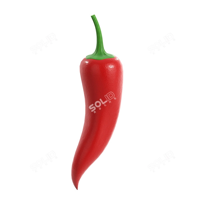 Spicy Chili Pepper 4k Texture 3D model image 1