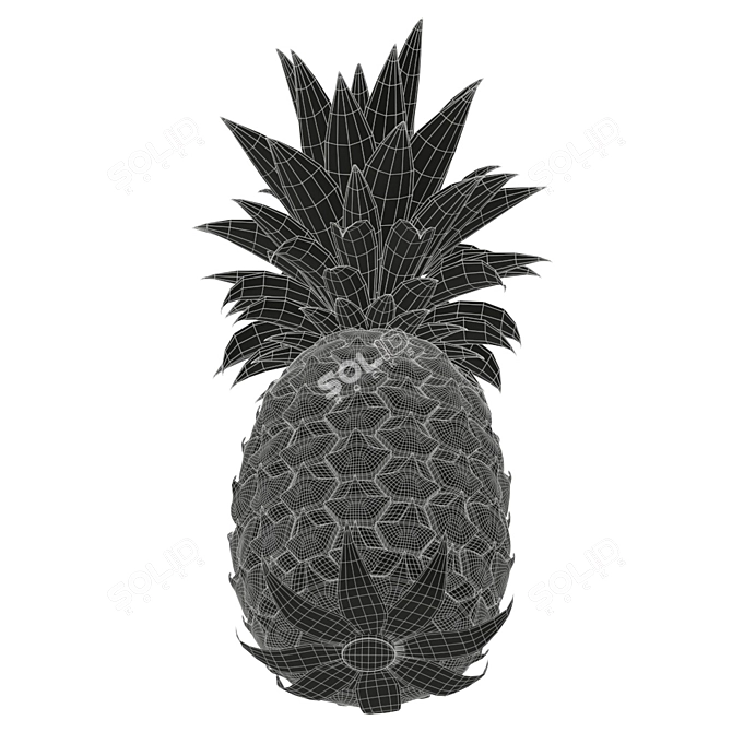 Tropical Pineapple 4k PBR 3D model image 3