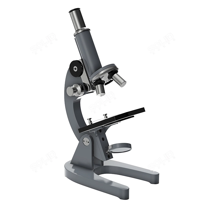 High-Quality Medical Microscope 3D model image 1