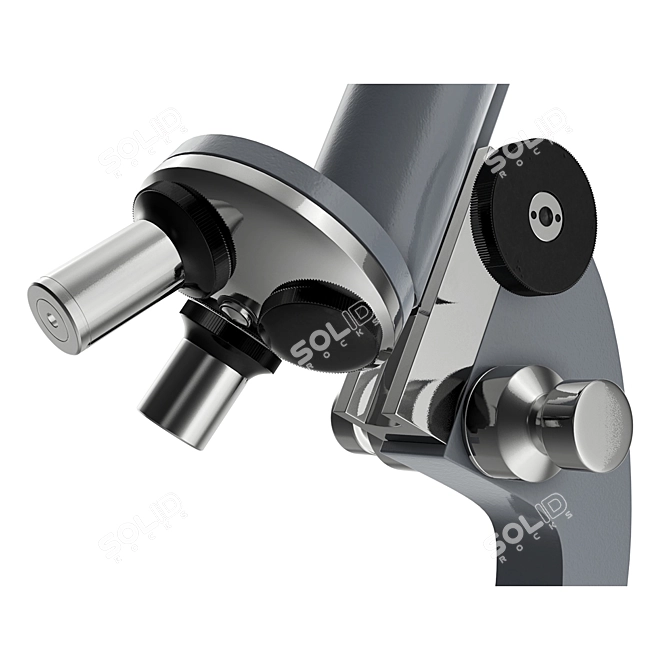 High-Quality Medical Microscope 3D model image 2