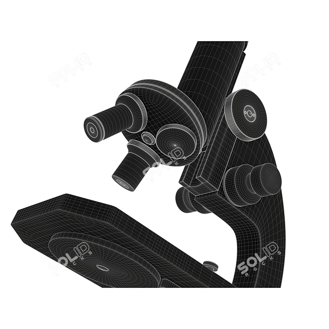 High-Quality Medical Microscope 3D model image 3