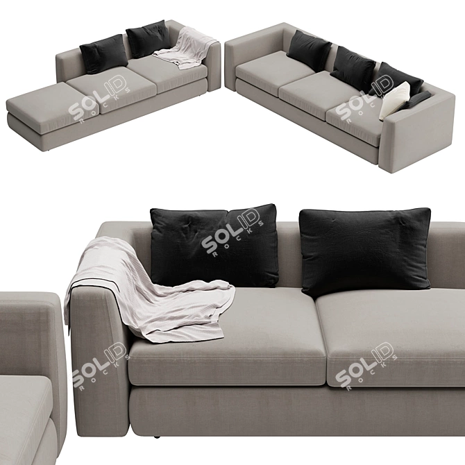 Luxury Otium Maxalto Sofa 3D model image 1