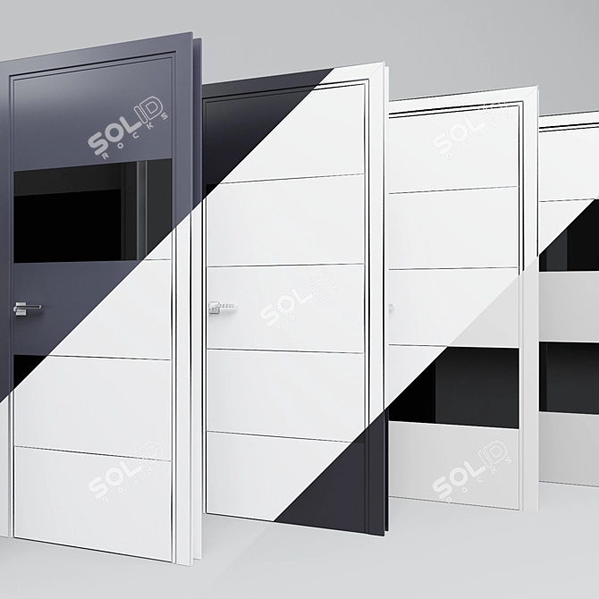 Profil Doors 10E: Stylish Hidden Hinge Cloths 3D model image 3