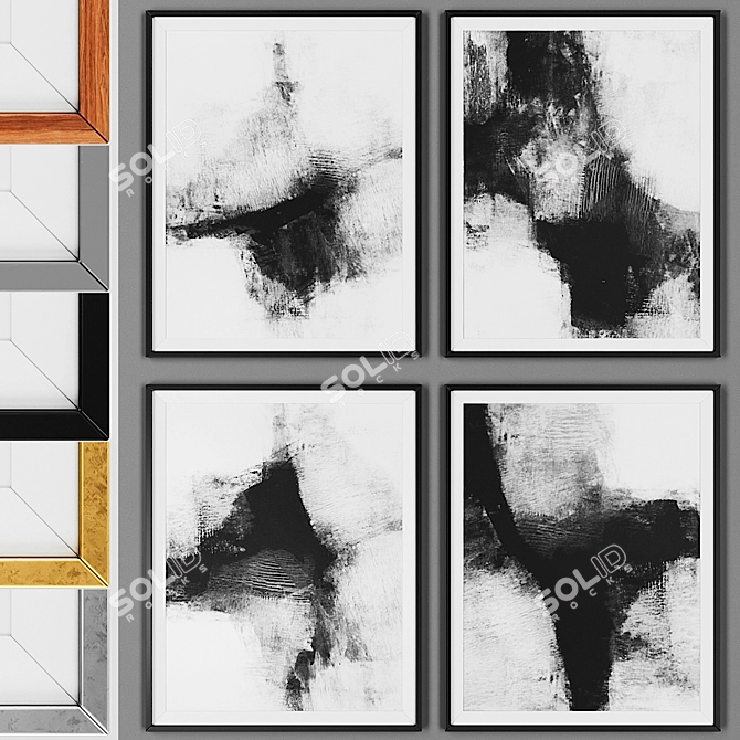 Title: Modern Picture Set with Frame Options 3D model image 1