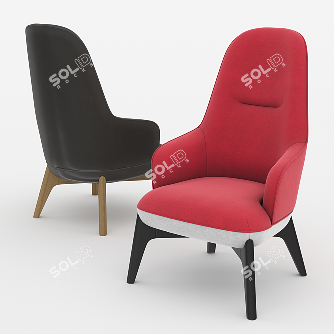 Coze Lounge Chair 3D model image 1