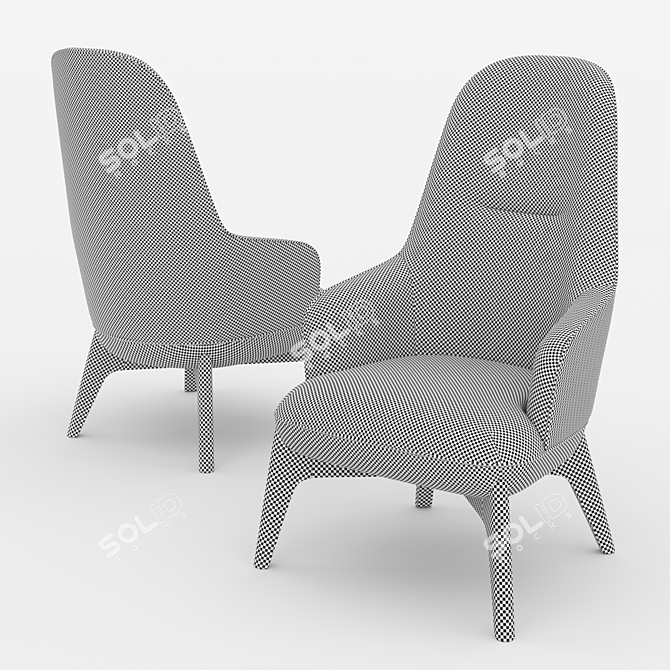 Coze Lounge Chair 3D model image 2