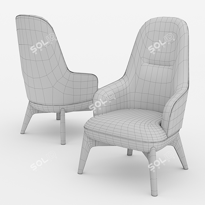 Coze Lounge Chair 3D model image 3