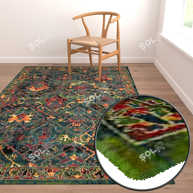 Premium Carpet Set: High-Quality Textures 3D model image 2