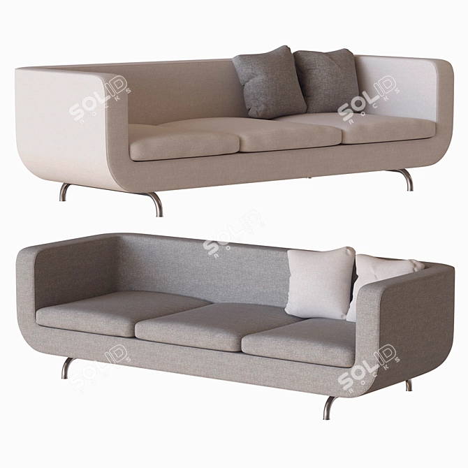 Modern Sofa Dubuffet by Minotti 3D model image 1