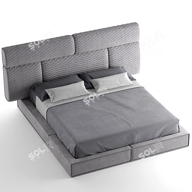 Title: Cornelio Cappellini HUG Bed 3D model image 2