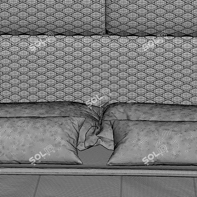 Title: Cornelio Cappellini HUG Bed 3D model image 3