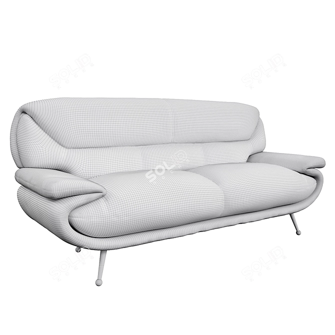 Elegant Vintage Arcadia Sofa 3D model image 3
