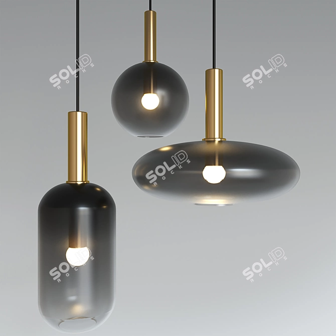 Opal Shade - Tall Lighting Solution 3D model image 1