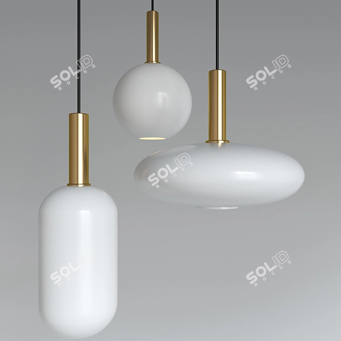 Opal Shade - Tall Lighting Solution 3D model image 2