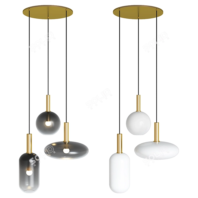 Opal Shade - Tall Lighting Solution 3D model image 4