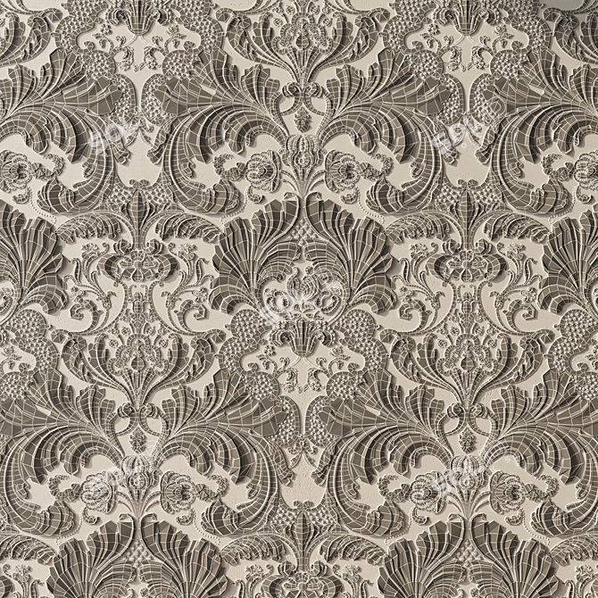 Elegant Renaissance Wallcoverings 3D model image 2