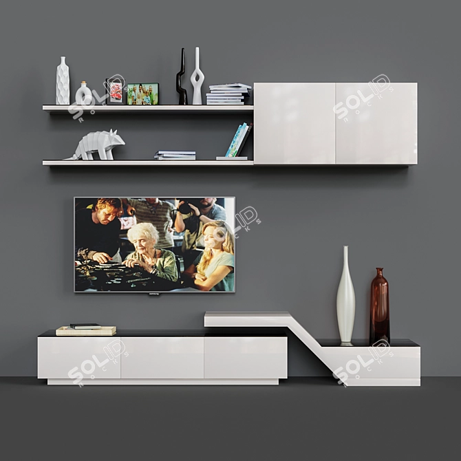 Title: Modern TV Zone: Functional Harmony 3D model image 1