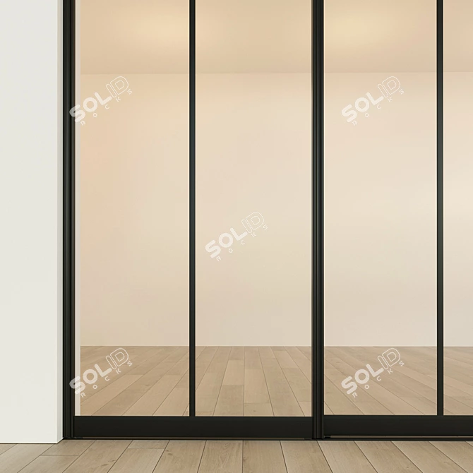 Modern Sliding Partition Door 3D model image 2