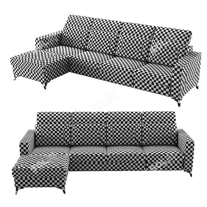 Luxury Faraday Sofa: Sleek Style & Supreme Comfort 3D model image 3