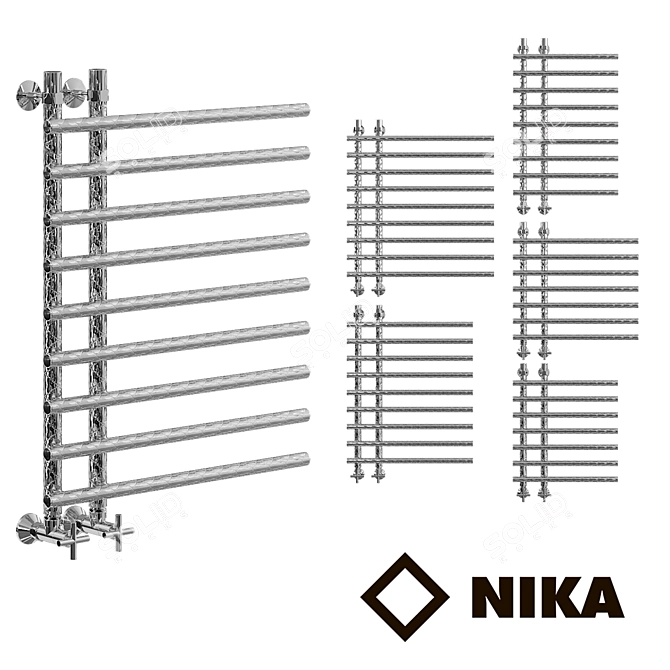 Luxury Ajur Heated Towel Rail 3D model image 1