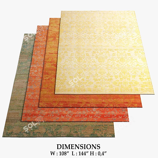 Lila Valadan Floral Rugs 3D model image 1