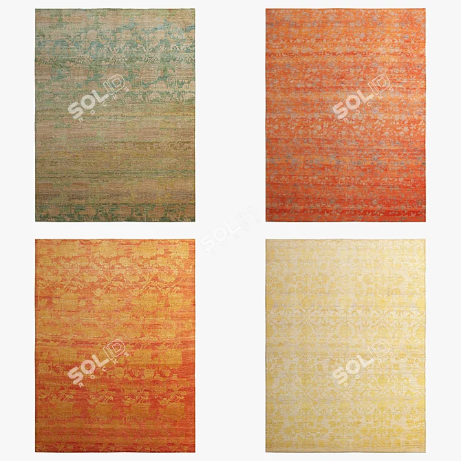 Lila Valadan Floral Rugs 3D model image 2