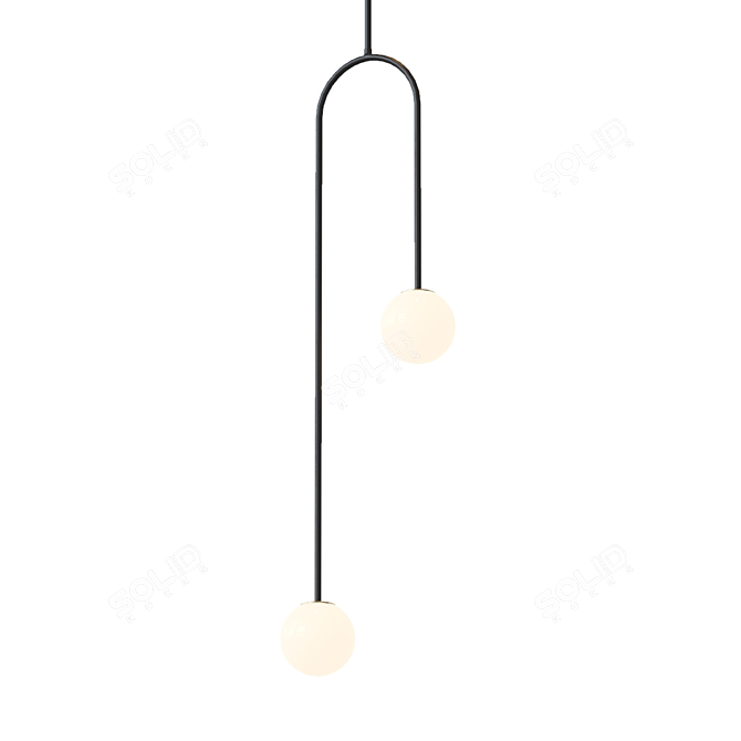 Elegant Sphere Pendant Lamp 3D model image 2