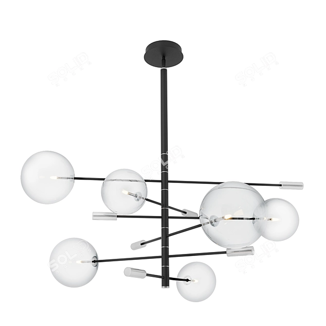 Modern LED Chandelier: Global 6 3D model image 1