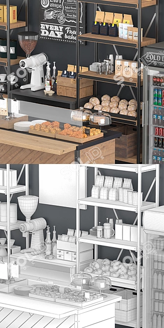 Caffeine Haven - Complete Coffee Bar 3D model image 2